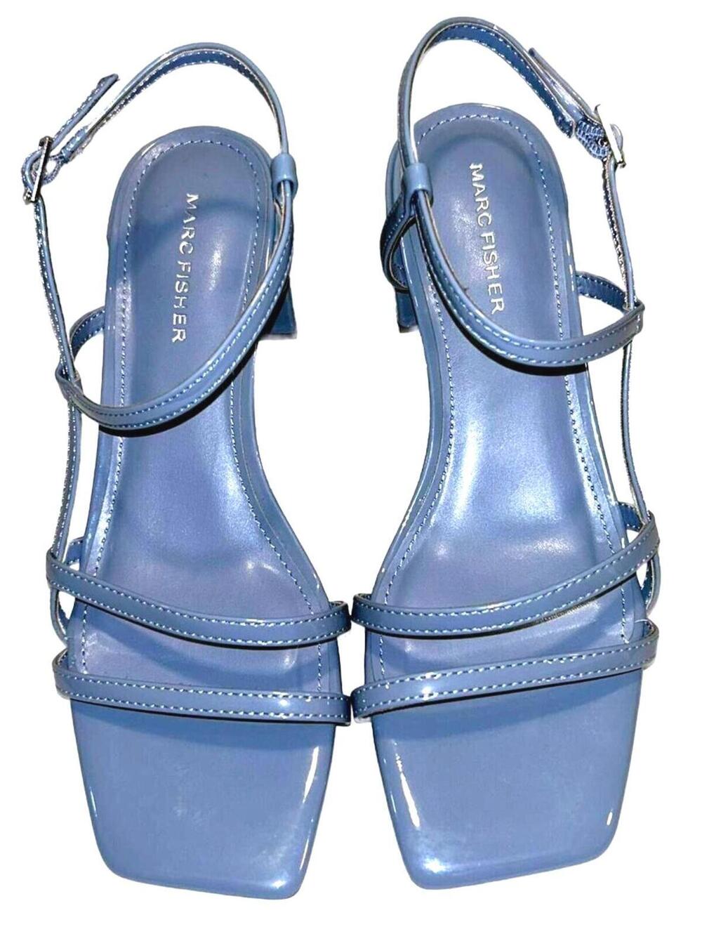 Marc Fisher Strappy Block Heel Sandals "Blue" Women's Size 7.5M | NEW